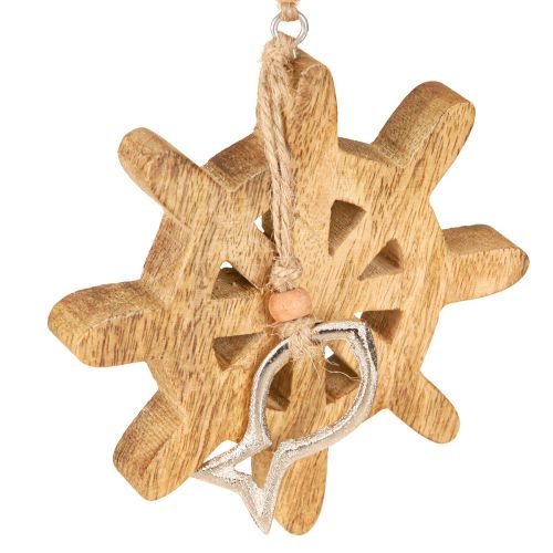 kohteita Puinen ohjauspyörän koriste, metallinen kalariipus, Ø12cm, 3 kpl