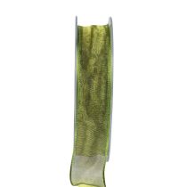 kohteita Sifonki nauha organza nauha koristeellinen nauha organza vihreä 15mm 20m
