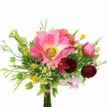 kohteita Koristeellinen kukkakimppu Cosmea ja lumipallo nippuna Keinopunainen Valikoima H18cm