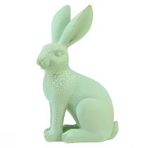 kohteita Koristeellinen kani istuu vihreä pastellikulta craquelure vintage 23,5cm