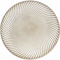 Deco Plate Wood Luonnollinen, Kultainen Crackle