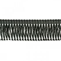 kohteita Hapsunauha, Cordonet-koristelu, Leonean Fringes Musta L4cm L25m