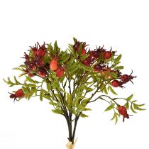 kohteita Ruusunmarja koristeena punaiset keinotekoiset ruusunmarjan oksat 48cm 3 kpl
