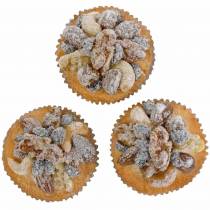 kohteita Keinotekoiset muffinit pähkinöillä 7cm 3kpl
