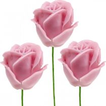 kohteita Keinotekoiset ruusut pinkki vaha ruusut koristeruusut vaha Ø6cm 18kpl