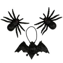 kohteita Hämähäkki, lepakkohahmot mustat 10cm, 14cm 3kpl