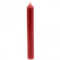 kohteita Sauvakynttilä punaiset kynttilät rubiininpunaiset 180mm/Ø21mm 6kpl