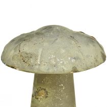 kohteita Koristeellinen Mushroom Metal Autumn Green Rust Vintage 30cmx50cm