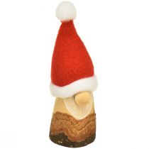 kohteita Koristeellinen tonttu puinen joulutonttu hatulla punainen luonnollinen 10/12cm 4kpl