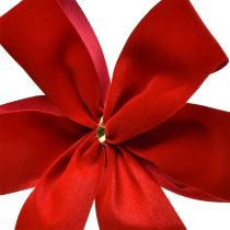 kohteita Koristerusetti punainen samettijousi 4cm leveä joulujousi ulkokäyttöön 15×18cm 10kpl