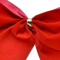 kohteita Samettijousi punainen 5,5cm leveä joulujousi ulkokäyttöön 18×18cm 10kpl