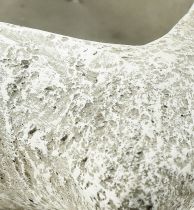 kohteita Valettu kivi sydänkasvikulho kasvisydän harmaa valkoinen 16×16×5cm