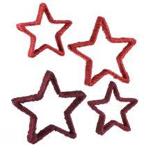 kohteita Tähtiin pystytettävä joulukoristeet juutinpunainen 13/18cm 4kpl