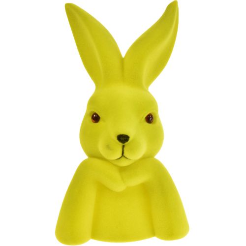 Floristik24 Thinking Bunny Easter Bunny Bust Keltainen Vihreä 16,5×13×27cm