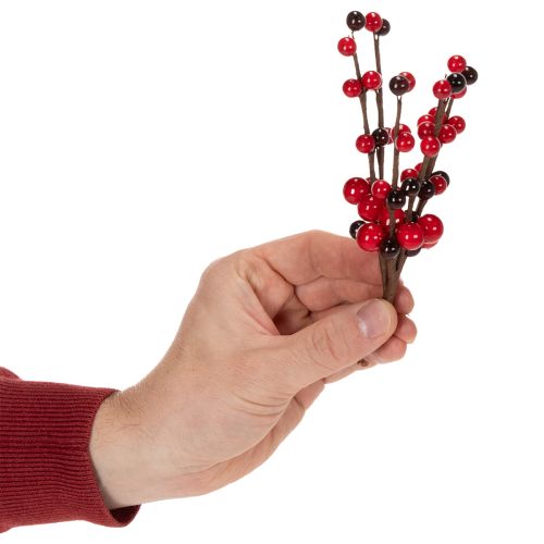 kohteita Tekooksa punaisilla marjoilla, 15 cm, 6 kpl