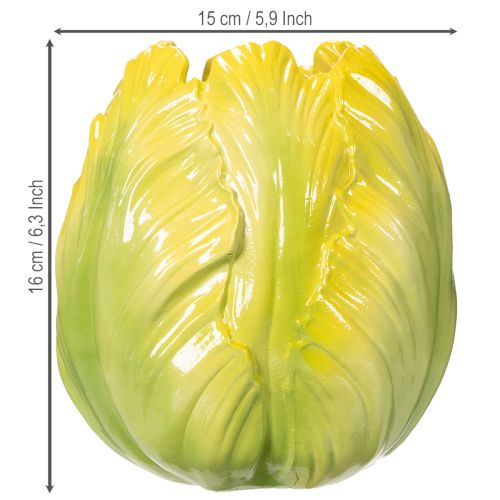 kohteita Kukkamaljakko, jossa on näyttävä tulppaaniaihe. Täydellinen olohuoneen sisustukseen. 16 cm, 2 kpl.