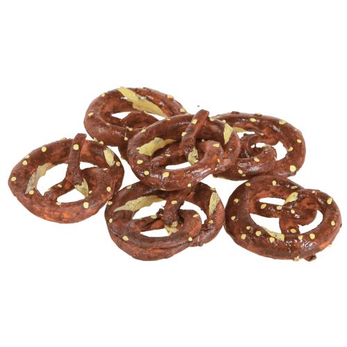 kohteita Pretzel koristelu sprinkle koriste ruskea mini keinotekoinen pretzels 4cm 6 kpl