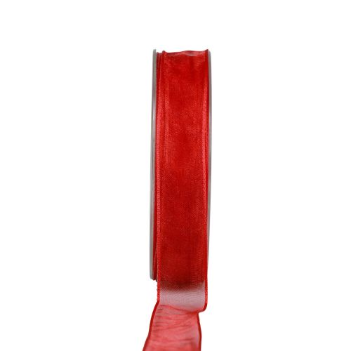 kohteita Sifonki nauha organza nauha koristeellinen nauha organza punainen 15mm 20m