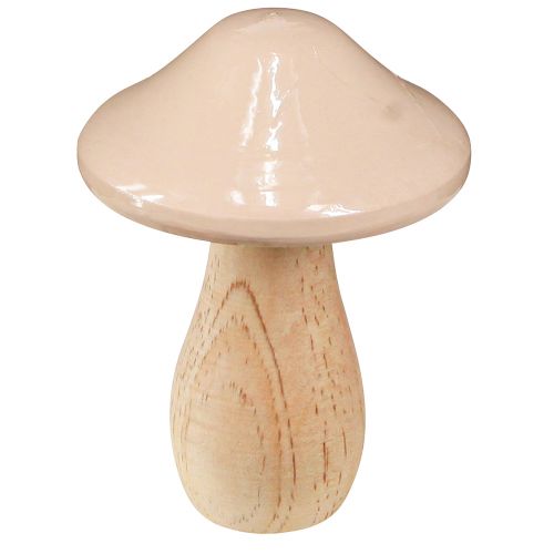 kohteita Koristeelliset puiset sienet ruskea beige oranssi Ø7,5cm K10cm 3 kpl