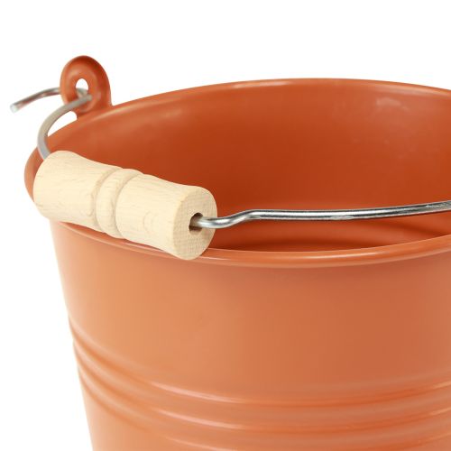 kohteita Koristeellinen kauha metallinen istutuskone oranssinruskea Ø16cm K14,5cm 1,6L