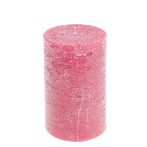 Floristik24 Yksiväriset kynttilät pinkki 85x150mm 2kpl