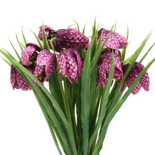 Floristik24 Shakkilautakukat Fritillaria keinovioletti 29cm 6 kpl