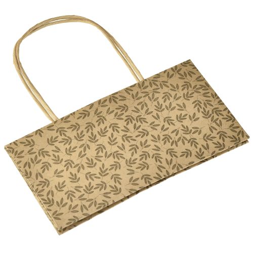 kohteita Lahjakassi paperia, luonnonruskeita lehtiä, 20×10×10cm, 6 kpl