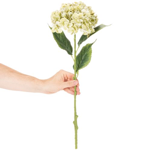 kohteita Keinotekoinen hortensiakukka pitkällä varrella ja lehdillä, 60 cm