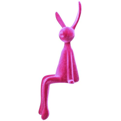 kohteita Reunajakkara Rabbit Flocked Sitting Easter Bunny Pink 56cm