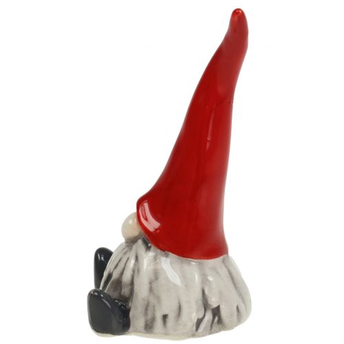 Floristik24 Keraaminen hahmo gnome 8.5cm punainen, valkoinen 1p