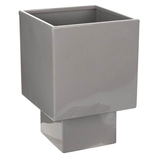 kohteita Harmaa kuutiomainen ruukku jalustalla moderniin sisustukseen, 22 cm