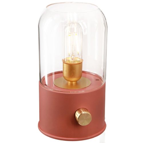 LED-pöytävalaisin retro LED-valo lämmin valkoinen ruskea K19,5cm