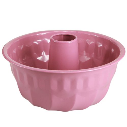 Metallinen koristekulho leivinmuotti Gugelhupf pinkki Ø23cm K12cm