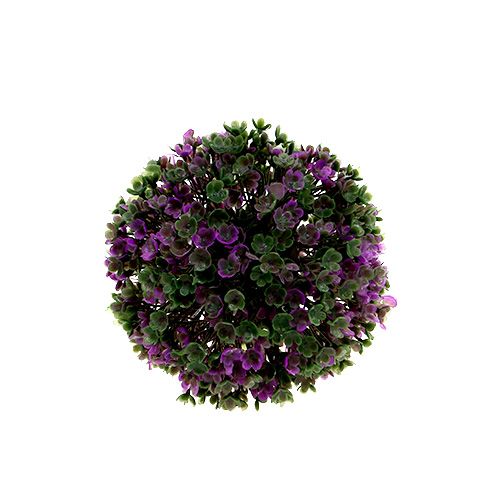 Floristik24 Mini koristepallo violetti tekokukilla Ø10cm 1kpl