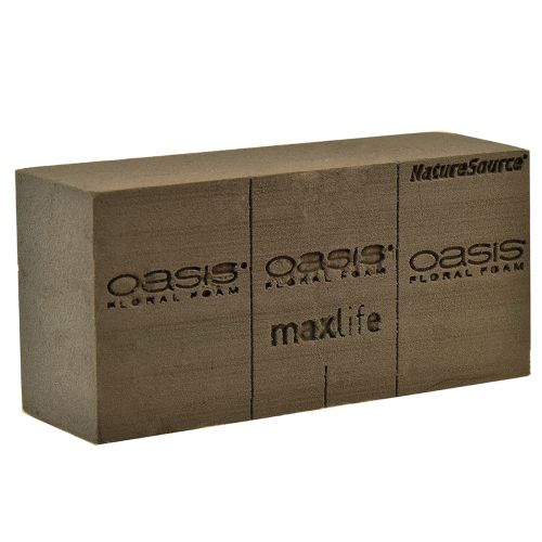 kohteita Oasis NatureSource Maxlife Floral Foam Brick Ruskea 23×11×7,5cm 1 kpl