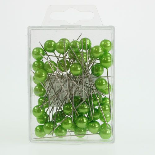 kohteita Pearl Head Pins Apple Green Ø10mm 60mm