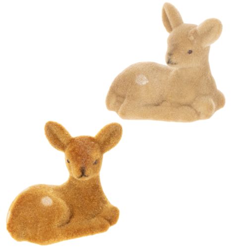 kohteita Koristeellinen, makuuasennossa oleva kellanruskea figuuri pöytäkoristeeseen, 8 cm, 6 kpl