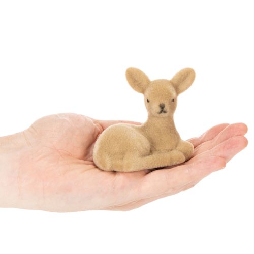 kohteita Koristeellinen, makuuasennossa oleva kellanruskea figuuri pöytäkoristeeseen, 8 cm, 6 kpl