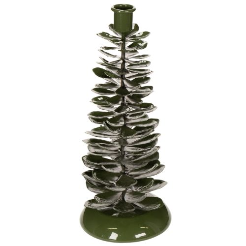 kohteita Kynttilänjalka joulukuusi vihreä metallinen koriste 28cm