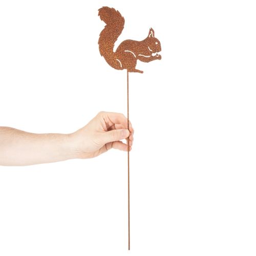 kohteita Puutarhakeppi orava ruoste koristekeppi kukkapenkkiin ja kukkaruukkuun 52cm 2kpl