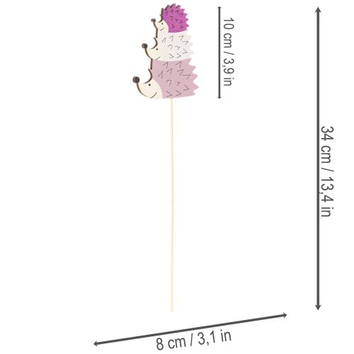 kohteita Koristeelliset puutarhavaarat - Värikäs siiliperhe - 34 cm, 12 kpl