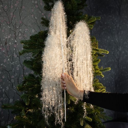 kohteita Keinotekoinen talvioksa, valkoinen, luminen ja huurteinen, 70 cm
