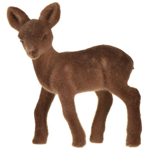 Koristefiguuri peura fawn parvi ruskea joulufiguureja 10,5cm 6 kpl