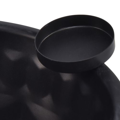 kohteita Koristeellinen metallikulho mustana – Gugelhupf-design, 26 cm – tyylikäs kynttilänteline kodikkaaseen tunnelmaan