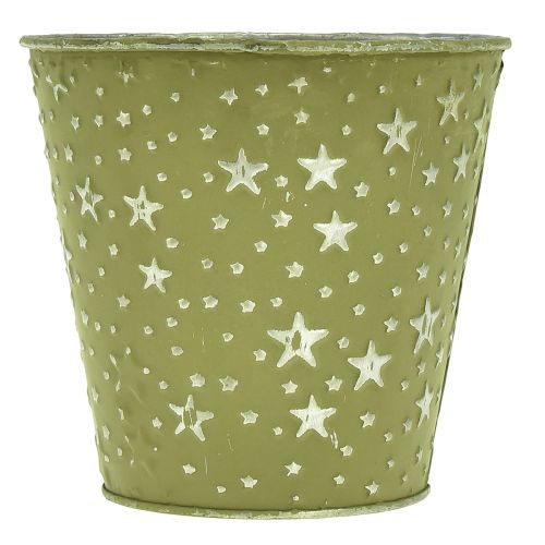 kohteita Planter Hopea Vihreä Kukkaruukku Metal Stars Ø14cm