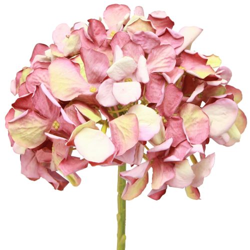 Keinotekoinen hortensia iso vaaleanpunainen mauve Ø15cm L58cm 2kpl