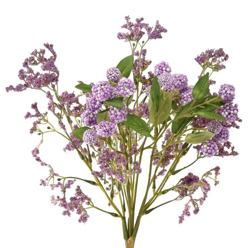 kohteita Keinotekoinen kukkakimppu silkkikukkia marjan oksa violetti 51cm