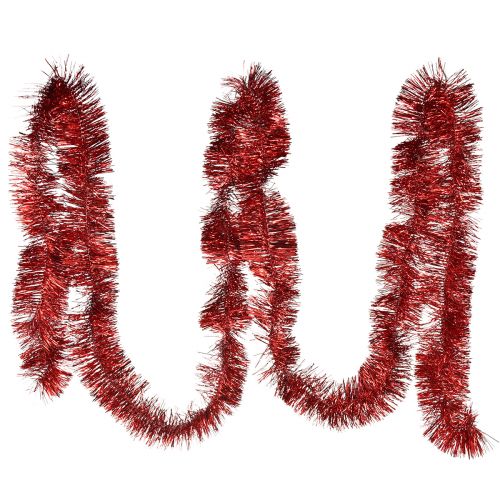 Juhlallinen punainen hopealanka 270 cm - Kiiltävä ja eloisa, täydellinen joulu- ja lomakoristeisiin