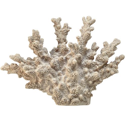 Yksityiskohtainen korallikoristelu polyresiinistä harmaa - 26 cm - merellistä eleganssia kotiisi