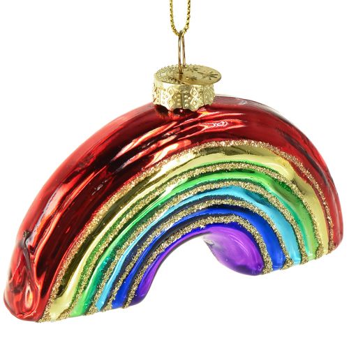 Lasi Rainbow Ornament - Juhlallinen joulukuusenkoristelu kiiltävillä väreillä